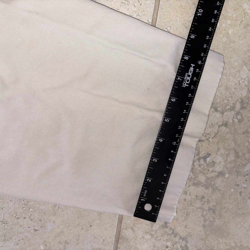 Vintage Polo Ralph Lauren Hammond Chino Pants Men 40x30 Ivory Pleated Small Spot - Picture 8 of 8